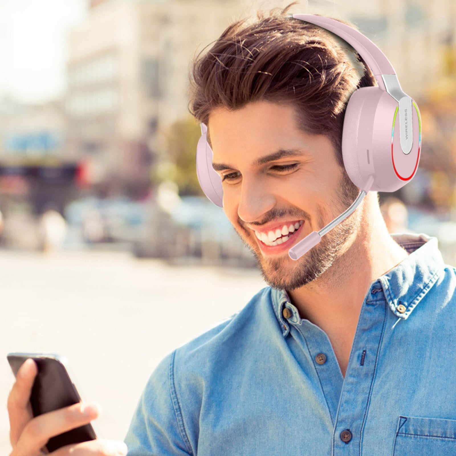 Bluetooth Headphones Over Ear, 85Hrs Playtime Wireless Headphones,Bass Boosted by 85%,Lightweight Headset with Deep Bass, Clear Call with 4 Noise Cancelling Mics,Low Latency for Travel Work Cellphone