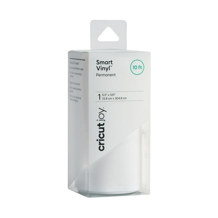 Cricut Joy™ Smart Vinyl™ – Permanent Value Roll (10 ft), White, 5.5" x 120"
