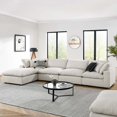 thumbnail image 5 of Modular Sectional Sofa Couch, Ivory White, Fabric, Living Kitchen Cafe Bistro Hospitality Restaurant, Modern Contemporary HB34766, 5 of 5