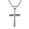 thumbnail image 4 of ORENTINI Sterling Silver Baseball Bat Cross Pendant Necklace with Chain, 24 in, Lobster Clasp, 4 of 7