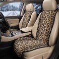 thumbnail image 2 of Eheartsgir Leopard Print Design Quilted Padded Cushion, Scratchproof Polyester Material Car Seat Covers 2 Piece Non-Slip Car Front Seat Covers for Universal Fit, 2 of 7
