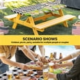 thumbnail image 6 of Easter Table Cloths for 4 Foot Rectangle Tables, Spring Rabbit Sheep Duck Eggs Plants Black Plaid Patio Waterproof Elastic Fitted Tablecloths, Washable Rectangular Table Cover for Camping, 6 of 8
