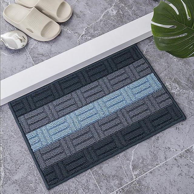 1 tapete de cocina con borde de tejido absorbente antideslizante en varios tamaños azul - 37x57 cm