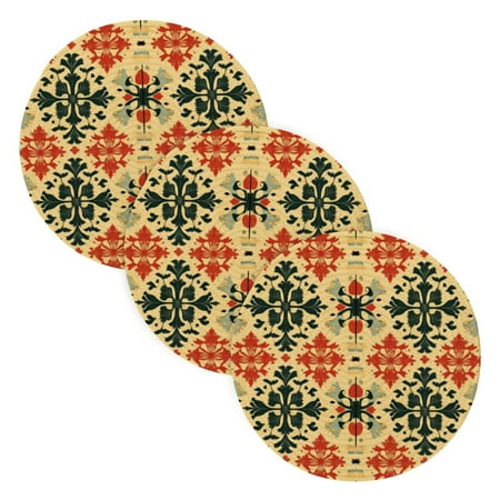 

3 Place Mat Pan Bowl Mat Teacup Mat 15x15x24 Inch Tray Mat Kitchen Pot Mat Hot Pot Mat Teapot Mat Table Protective Mat Christmas Pattern