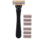 thumbnail image 4 of Maquinilla de afeitar portátil de seis hojas de acero inoxidable para hombres, 4 of 10