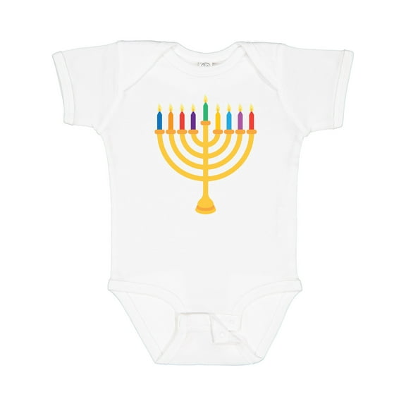 Inktastic Hanukkah Menorah Candles Boys or Girls Baby Bodysuit