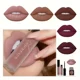 thumbnail image 3 of 20 colores opcionales, esmalte de labios de terciopelo mate de alta pigmentación: lápiz labial líquido de larga duración, a prueba de manchas, no hidratante, 1 ud., 3 of 5