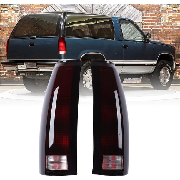Luces Traseras Humo Rojo Con Carcasa Cromada Para Chevy GMC 88-98 C/K Suburban Yukon Tahoe, Ckw1228