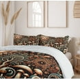 thumbnail image 6 of Ambesonne Boho Esoteric Duvet Cover Set, Hidden Woodland Skull, Queen, Cream Paprika Cadet Blue, 6 of 6
