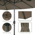 thumbnail image 5 of Gymax 15 ft Double-Sided Patio Umbrella Market Twin Umbrella w/ Enhanced Base Coffee, 5 of 7