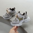 thumbnail image 4 of WNVMWI Toddler Girls Mesh Running Shoes Childrens Platform Sneakers with Hook And Loop Kids Non Slip Shoe Grey Sizs 11, 4 of 5