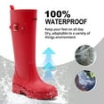 thumbnail image 2 of Rain Boots for Women, Anti-Slip Rubber Boots Waterproof Garden Muck Boots Durable Slip Resistant, Tall Water Shoes Comfort Fishing Boot Knee High Work, 2 of 6