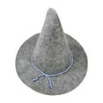 thumbnail image 4 of Halloween Grey Witch Hat Foldable Non Woven Design with Rope for Performances and Parties, 4 of 4