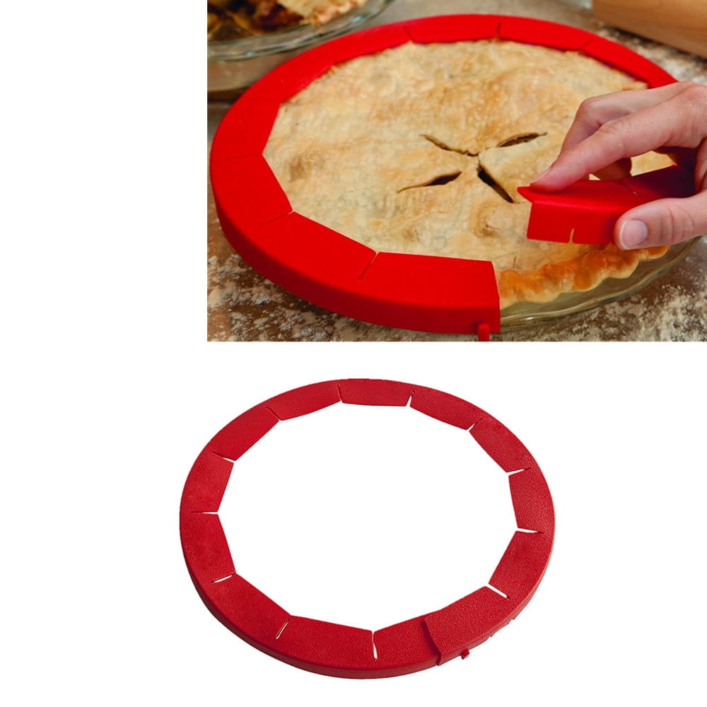 Adjustable Silicone Pie Crust Shield Bakeware Non Stick Baking Tool Fits LO 