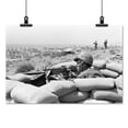 thumbnail image 2 of Print: U.S. Marine Sits In A Foxhole And Points A Machine Gun Towards, 2 of 4