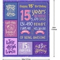 thumbnail image 5 of 15 Quinceanera Gifts - 15 Year Old Girl Gifts for Birthday - Gifts for 15 Year Old Girls - 15th Birthday Decorations for Girls - 15th Birthday Gifts for Teen Girls Throw Blanket 60 x 50 Inch, 5 of 6
