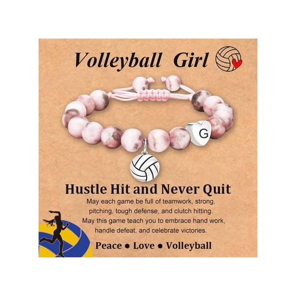 Pulsera Fervia de Vóleibol con Corazón e Inicial - Regalo de Joyería