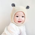 thumbnail image 5 of Scarf Woolen Earflap Hood Warm Skull Knit Caps，Crochet Earflap Pilot Hats Beanie Cap for Toddlers Baby Girls and Boys, 5 of 8