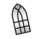 thumbnail image 5 of Espejo de pared con ventana arqueada, espejo de pared para pasillo, dormitorio, baño, decorativo, estilo rústico, 23 x 43 cm, espejo acrílico autoadhe negro, 5 of 9