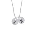 thumbnail image 2 of Delight Jewelry Silvertone Large Script Letter - I - 3/4'' Disc - Silvertone Script Initial Disc - I - Charm Necklace, 20"+3", 2 of 4