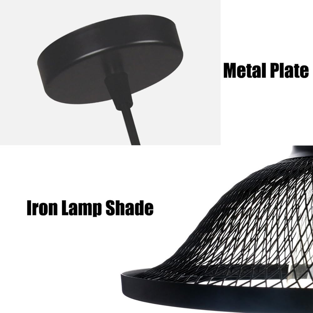 Vintage Black Metal Pendant Light Fixture for Above Sink, Retro Industrial Style Iron Pendant Lighting for Kitchen Island, American Rustic Pendant Light, Farmhouse Pendant Lamp for Over Table Shop