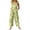 #02Light Green, variant on Linen Overalls for Women Plus Size Fit Casual Floral Printed Linen Jumpsuits High Waist Wide Adjustable Bib Overall Black M