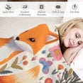 thumbnail image 3 of ARISTURING Cute Cartoon Fox and Birds Blanket Colourful Flowers and Trees Fairy Tale Fox Gifts Blanket for Women Girls Soft Warm Flannal Fox Blanket for Bed Couch Sofa Decor Christmas Birthday Gifts, 3 of 6