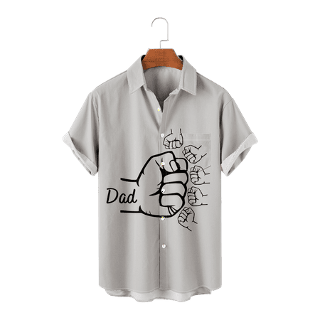 

LANLIN Father s Day Stylish Casual Shirts with Pocket for Teen and Adult Mens Breathable Clothing