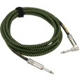 thumbnail image 4 of Ernie Ball Braided Instrument Cable, Straight/Angle, 10ft, Neon Green/Black P06077, 4 of 4
