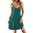 thumbnail image 3 of TARAINYA Summer Dresses for Women Casual V Neck Sleeveless Sundresses Floral Beach Short Dress with Pockets, 3 of 8