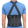thumbnail image 3 of NeoHealth Back Support Belt with Suspenders for Women & Men Lower Back, Black, XL, 3 of 8