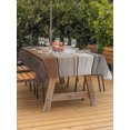 thumbnail image 3 of Outdoor Table Cloth with Umbrella Hole and Zipper, Farmhouse Brown Grey Waterproof Rectangle Tablecloth 60"x102", Country Vintage Wooden Washable Table Cover for Outside Party Patio Picnic, 3 of 8