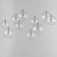 thumbnail image 2 of Global 1- Light Natural Aged Brass - LED Glass And Steel, 2 of 5