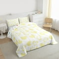 thumbnail image 3 of Feelyou Cute Love Heart Full Size Comforter Sets for Kid, Chic Abstract Yellow Bedding Comforter Set, Modern Fashion Cartoon Reversible Bedding Sets, Super Cozy Room Decor, 3-Piece, 3 of 8
