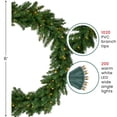 thumbnail image 4 of Northlight Pre-Lit Buffalo Fir Commercial Artificial Christmas Wreath - 6' - Warm White Lights, 4 of 4