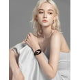 thumbnail image 6 of Wearlizer Leather Band Compatible with Apple Watch Band 38mm 40mm 41mm 42mm 44mm 45mm 49mm Ultra Women Men Dressy Breathable Hollow-out Braided Leather Strap for iWatch Bands SE Series 8 7 6 5 4 3 2 1, 6 of 6