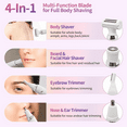 thumbnail image 4 of Hoeylife 4 in 1 Electric Razors for Women, Electric Shaver for Women, Pubic Hair Trimmers,Lady Electric Bikini Shaver, Wet Dry Bikini Trimmer for Face Nose Arms Legs Pubic, 4 of 8