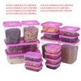 thumbnail image 4 of tredstone 17pcs/set Refrigerator Food Container Plastic Microwave Food Storage Box Kitchen Lunch Organizer, Red, 4 of 8