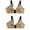Khaki, variant on Utoimkio Sports Bras for Women Push Up Woman's Fashion Bowknot Printing Comfortable Hollow Out Bra Underwear No Rims