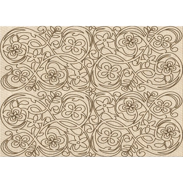 Ahgly Company Machine Washable Indoor Rectangle Transitional Wheat Beige Area Rugs, 8' x 10'