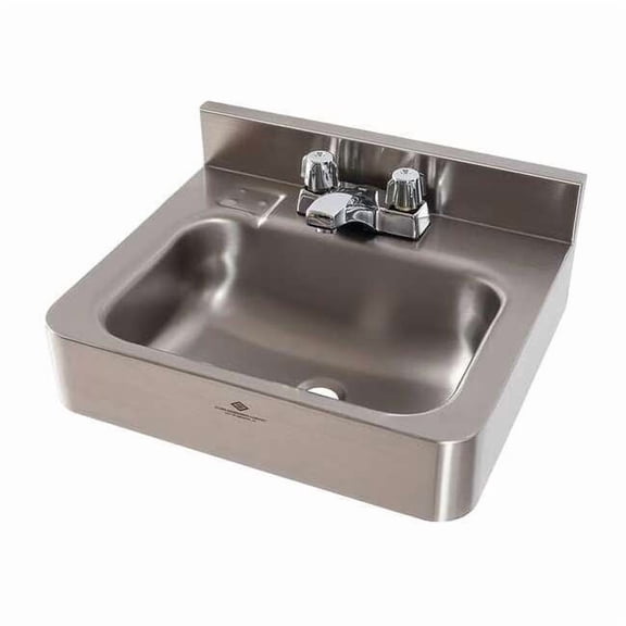 Acorn Controls Bathroom Sink,18"x15"x7",Silver 1950-1-CSS