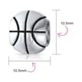 thumbnail image 3 of Bling Jewelry Womens  Sports Basketball Charm Bead Sterling Silver, 3 of 4