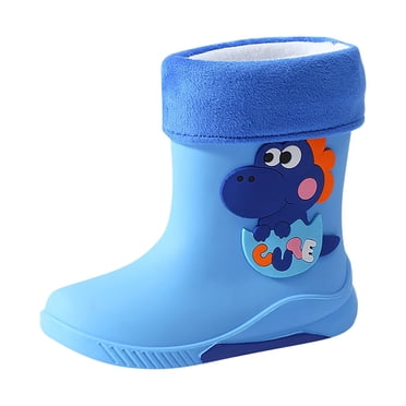 Fozruso Kids Shoes Short Rain Boots For Womens Ankle Rainboot Slip On Garden Boot Rubber Shoes,Sizes 10(3.5-4 Years)