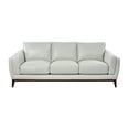 thumbnail image 4 of Hello Sofa Home Rio Modern Wood and Top Grain Leather Sofa in White, 4 of 10