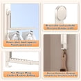thumbnail image 4 of Wall-Mounted Plastic Suction Cup Storage Rack - Foldable & Retractable Organizer for Towels/Clothes, Perfect for Bathroom/Laundry Room, Space-Saving Portable Shelf for Home Use, 14*11*3in, White, 4 of 7
