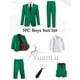 thumbnail image 2 of Conjunto de ropa formal, traje de esmoquin para niños, talla 16, verde YuanLu, 2 of 6