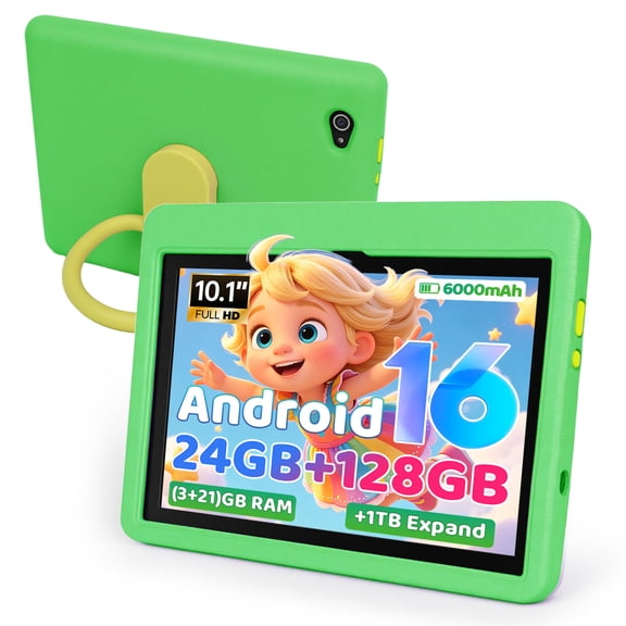 BESTSKI 10 inch Kids Tablet for 3-12 Year Olds — Eye Protection HD Screen, 24GB RAM, 128GB ROM, Parental Control