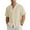 Khaki, variant on WREESH Men's Casual Button Down Shirts Short Sleeve Shirt with Turndown Collar Buttons for a Stylish Summer Top Black