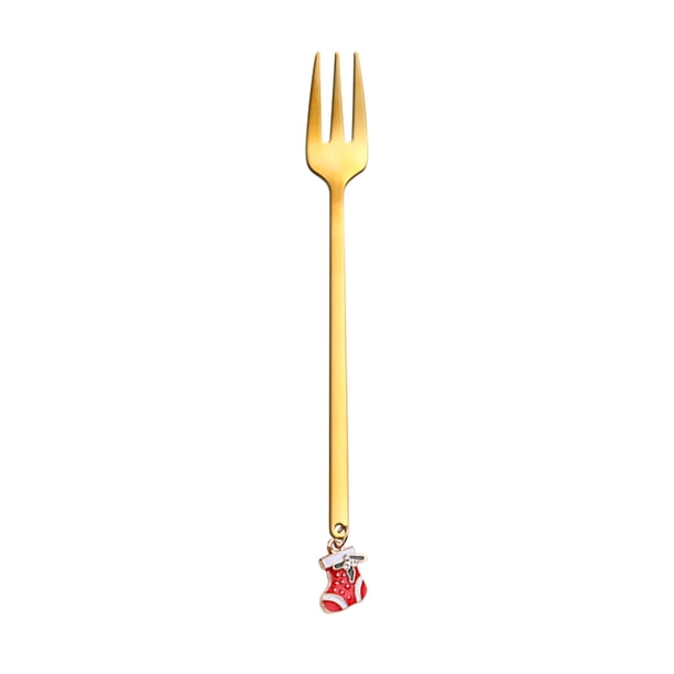 onlyliua para Interior/Exterior Inicio Decoraciones Navideñas Tenedor de Café de Metal Cuchara para Revolver Decoraciones para La Mesa Navideña Año Nuevo