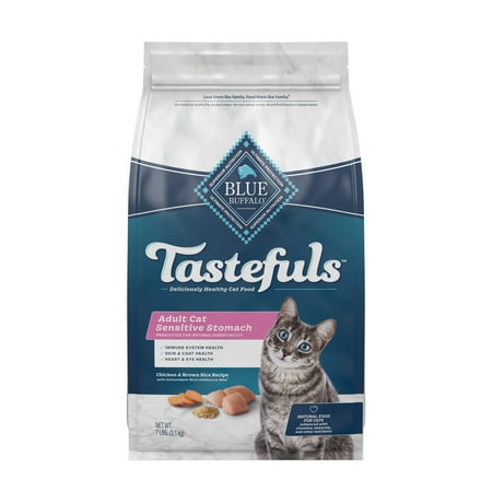 UPC: 0859610006007 | Blue Buffalo Tastefuls Sensitive Stomach Natural Adult Dry Cat Food  Chicken 7lb bag